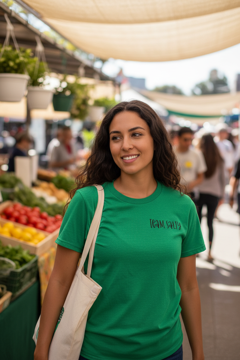 Weekend market with logo